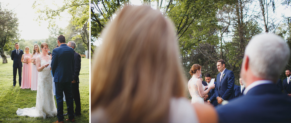 Perona Farms wedding - the wedding ceremony. 