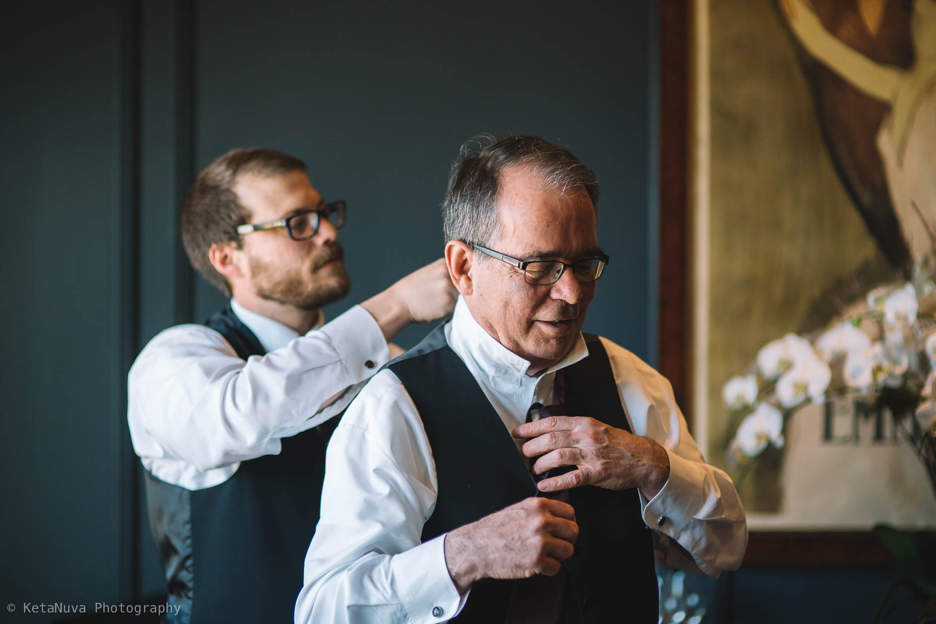 Father of the bride getting ready for his daughter's big day!