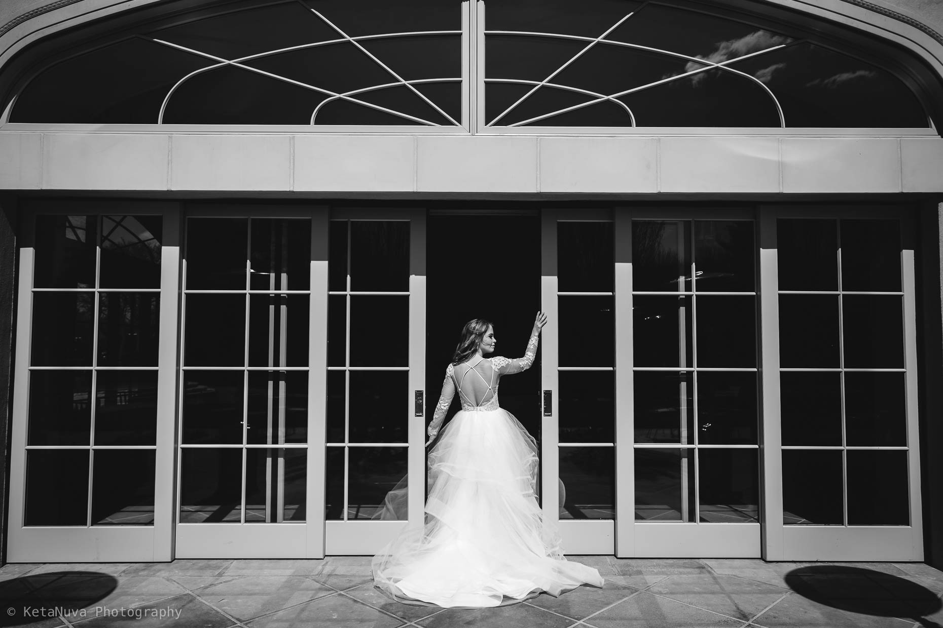 A stylish picture of the bride. Her dress was amazing. 