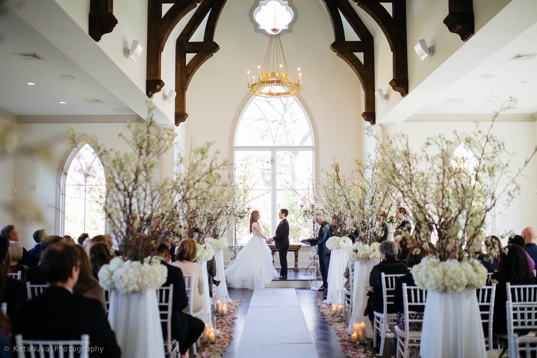 Wedding ceremony at the Park Chateau Estate Chapel. 